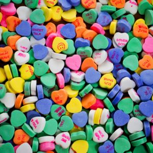 Caramelle a Forma di Cuore Colorate