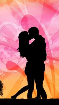 Silhouette Romantica Bacio - wallpaper preview