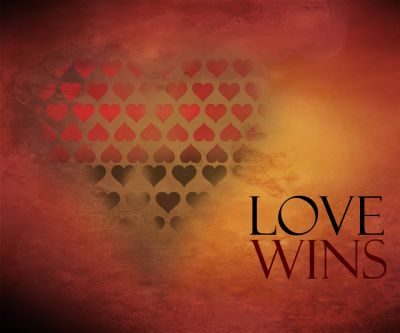 L'amore vince sfondo cuore - wallpaper preview