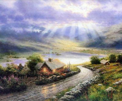Paesaggio Serene con Luce Solare