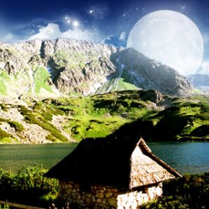 Lago Montano con Luna
