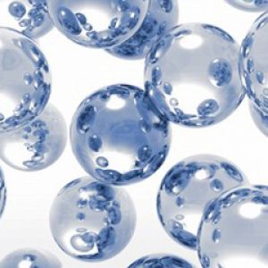 Design Astratto con Bolle Blu