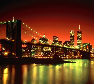 Ponte di Brooklyn al Tramonto - wallpaper preview