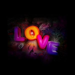 Tipografia Colorata dell'Amore