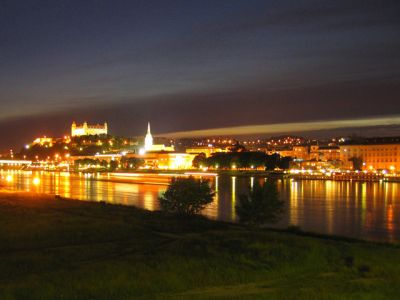 Skyline Notturna di Bratislava