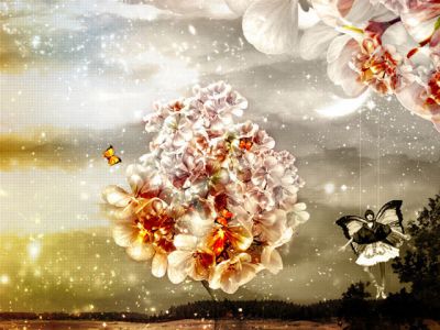 Paesaggio Floreale Fantastico - wallpaper preview