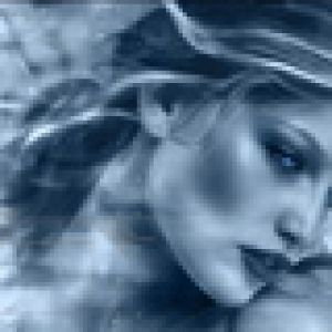 Ritratto Blu Elegante