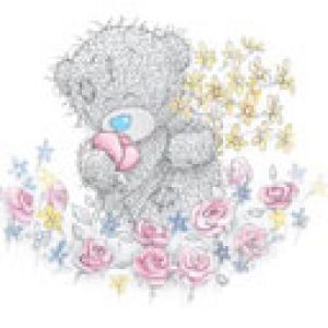 Orsetto Carino con Fiori