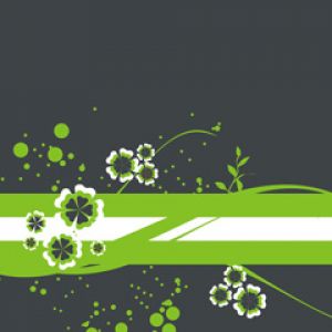 Design Astratto Floreale Verde