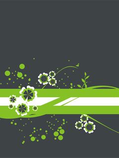 Design Astratto Floreale Verde