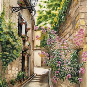 Strada Incantevole con Fiori