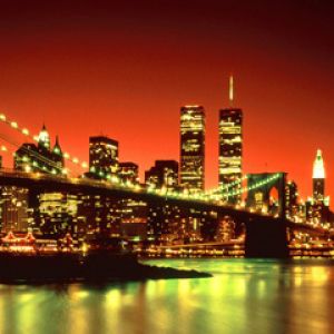 Skyline di New York al Tramonto