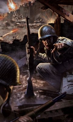 Soldati in scena di battaglia - wallpaper preview
