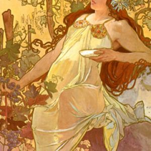 Donna Art Nouveau con Uva
