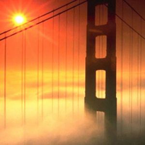 Tramonto sul Golden Gate Bridge