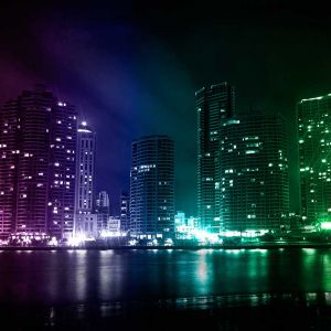 Skyline Neon della Città