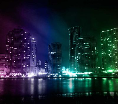Skyline Neon della Città