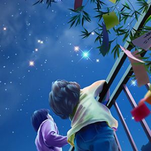 Bambini che osservano le stelle nel cielo notturno