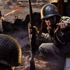 Soldati in scena di battaglia