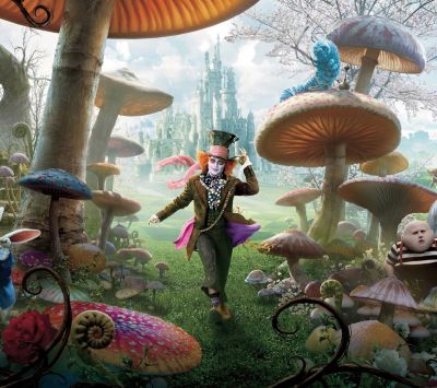 Mondo Fantastico con Funghi - wallpaper preview