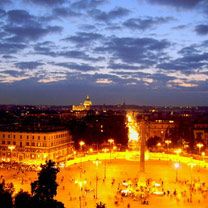 Panorama di Roma al Crepuscolo - wallpaper preview