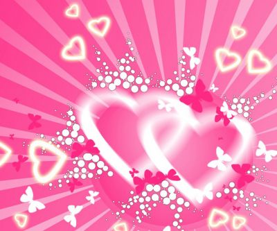 Cuori e Farfalle Colorate - wallpaper preview