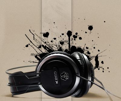 Cuffie Eleganti con Spruzzi Musicali - wallpaper preview