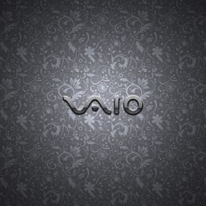 Logo VAIO su sfondo floreale