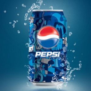 Latta di Pepsi con Spruzzi