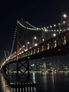 Vista Notturna del Bay Bridge