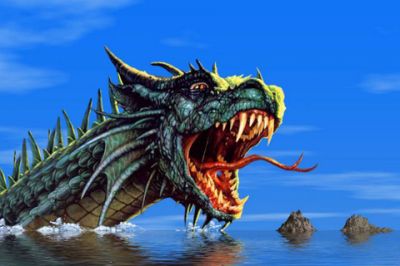 Drago Maestoso nell'Acqua - wallpaper preview