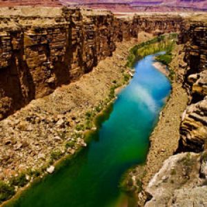Paesaggio del Fiume nel Canyon
