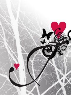 Design di cuore e farfalla