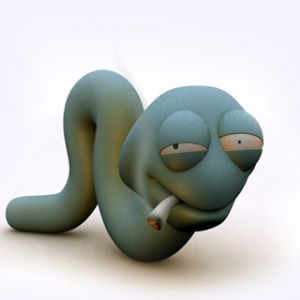 Worm Divertente in Cartone