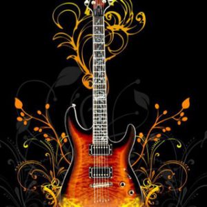 Chitarra Elettrica con Design Floreale
