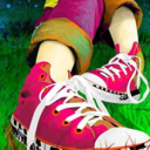 Sneakers Colorati sull'Erba