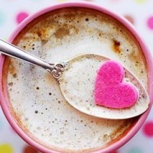 Zucchero a caffè a forma di cuore