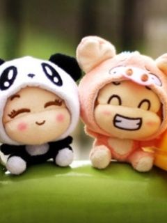 Personaggi Carini Panda e Maialino - wallpaper preview