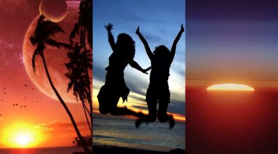 Gioia al Tramonto e Vibrazioni Cosmiche - wallpaper preview
