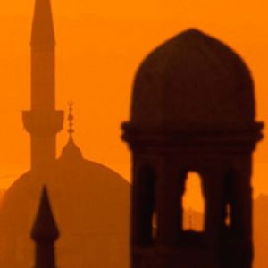 Moschea Silhouette al Tramonto