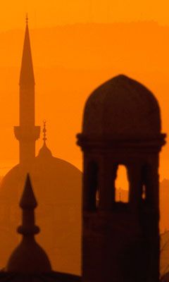 Moschea Silhouette al Tramonto - wallpaper preview