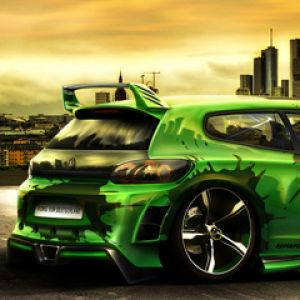Auto Sportiva Verde Vivace