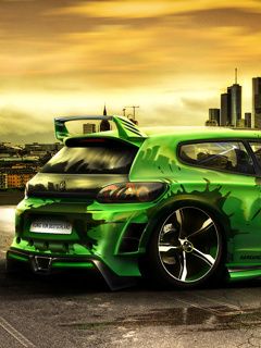 Auto Sportiva Verde Vivace - wallpaper preview