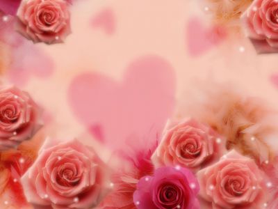 Rose e Cuori Romantici - wallpaper preview