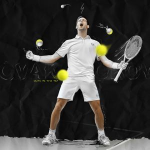 Novak Djokovic Azione Tennis