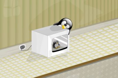 Pinguino Divertente nel Microonde - wallpaper preview