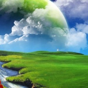 Paesaggio Fantastico con Luna