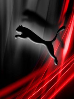 Logo Puma su sfondo rosso - wallpaper preview