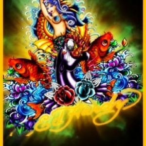 Arte Fantastico Colorato con Sirene
