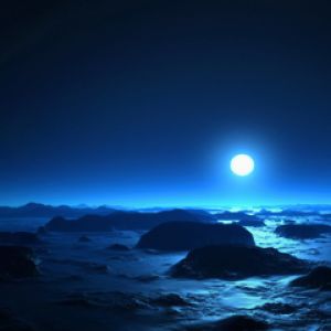 Paesaggio Oceanico Illuminato dalla Luna